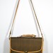 Vintage 80s Fendi Style Hardcase Satchel Stripe Purse