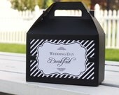 20 Wedding Breakfast Boxes for Bridal Party -  8 x 4 7/8 x 5 1/4