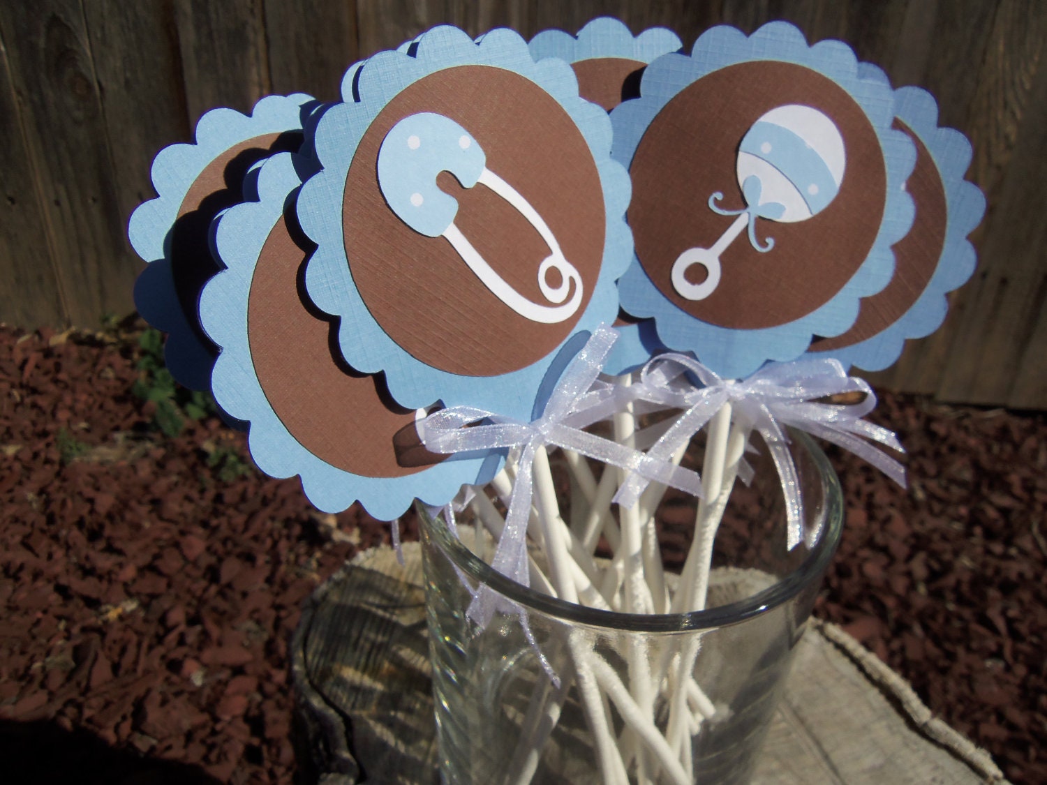 ITS A BOY Baby Shower Banner in Blue Brown White - Customize Your Way
