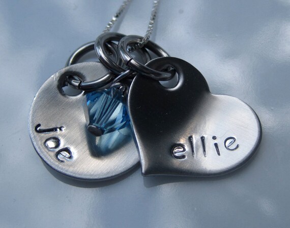 Hand Stamped Jewelry - Mothers Necklace - Mommy Necklace - Grandmas Necklace - Personalized Jewelry - Family Necklace