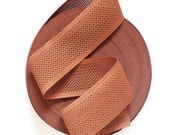 NEW STOCK 3" Unique Square Perforated Terracotta Brown Stretch Elastic Band. (1 Yard)