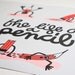 The Life of a Pencil - A3 Art Print - wall art, wall decor, risograph print, kids art, children art