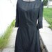 1960s Sheer Black Dress with Ruffle and Lace Details 36" Bust