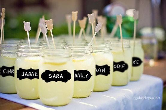 Chalkboard Labels Medium- mixed set of 81 - Parties, Weddings, Organization, Wine Glasses, Jars, Canisters, Walls - VintageBlooming Chalkboard Labels Medium- mixed set of 81 - Parties, Weddings, Organization, Wine Glasses, Jars, Canisters, Walls - VintageBlooming