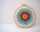 Mandala Embroidery Hoop Painting