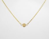 Tiny Gold Disc Necklace