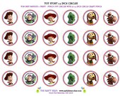 Toy Story Birthday Cupcake Toppers - Stickers - Tags: Digital pdf File YOU PRINT -1.5 Inch Circles Il_170x135