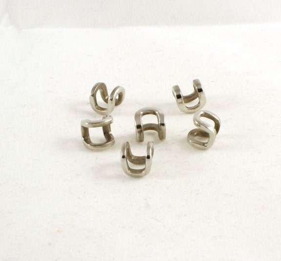 Silver Stainless Steel Square Stoppers 8x8mm None Tarnish for your art or jewelry projects- 10 beads