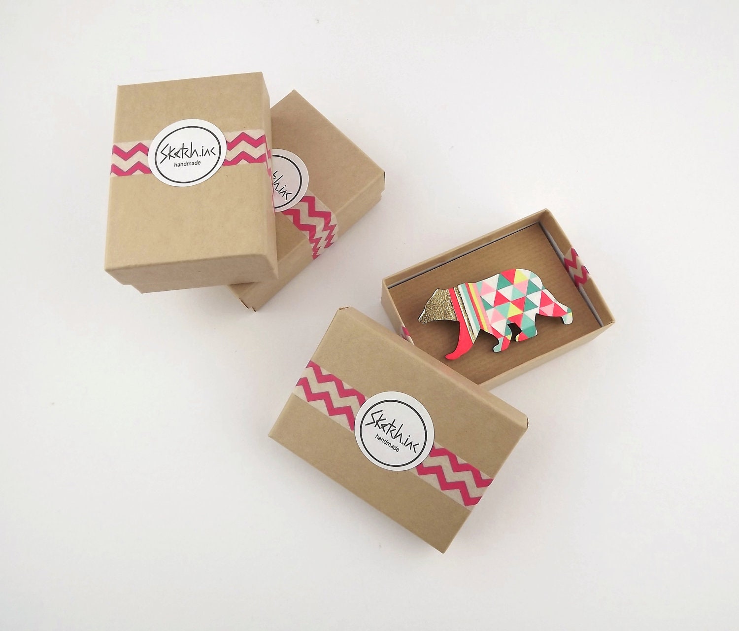 Gift Wrapped - Boxed Harlequin Brooch