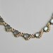 Vintage Blue Glass Moonstone Choker Necklace