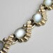 Vintage Blue Glass Moonstone Choker Necklace