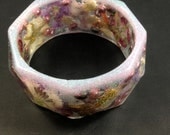 Real Hand Pressed Flower Resin Bangle