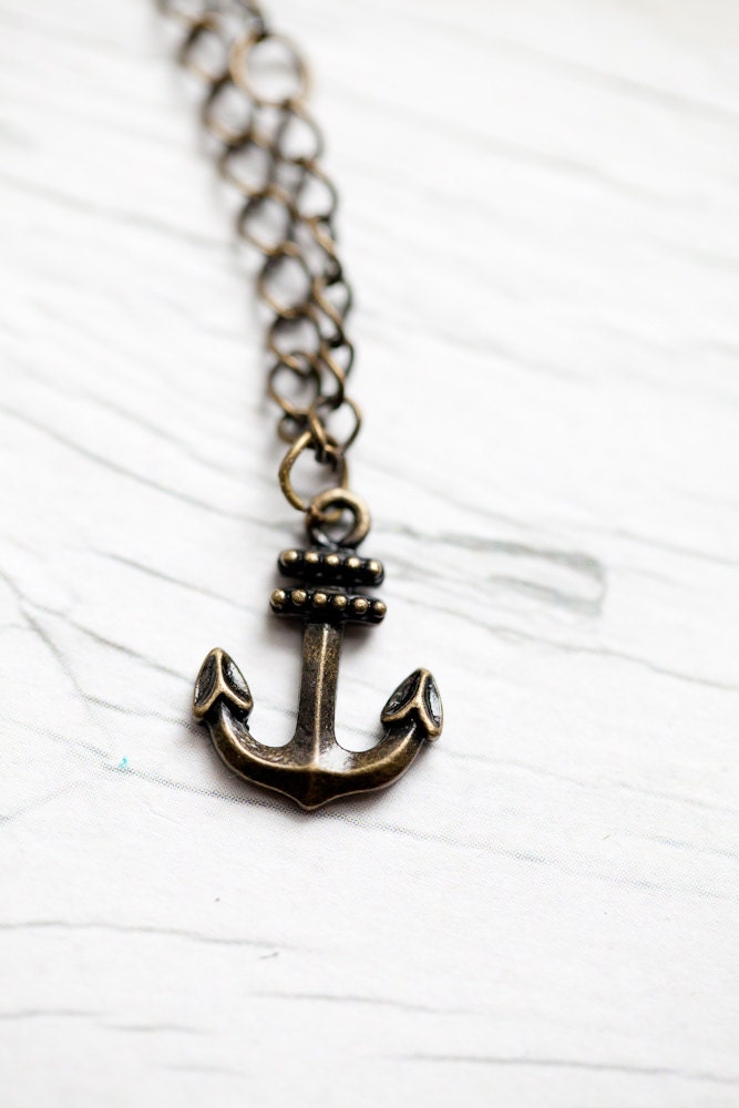 Anchor Necklace .Nautical . Chain . Cute . Summer . Sailor . ONLY 1 PIECE