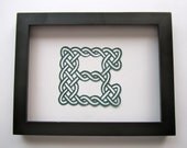 Eternity CELTIC Knots ALPHABET LETTERS in Traditional Designs Wall Art Home Décor Handmade Handcut Silhouette Paper Cutout One Of A Kind