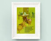 Vintage Nursery Rhyme Fairytale Poem Print for Babys Bedroom. Sow Saddle 8x10 Vintage Nursery Print Eric Kincaid