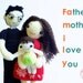 AMIGURUMI PATTERN : Family portrait father, mother and baby