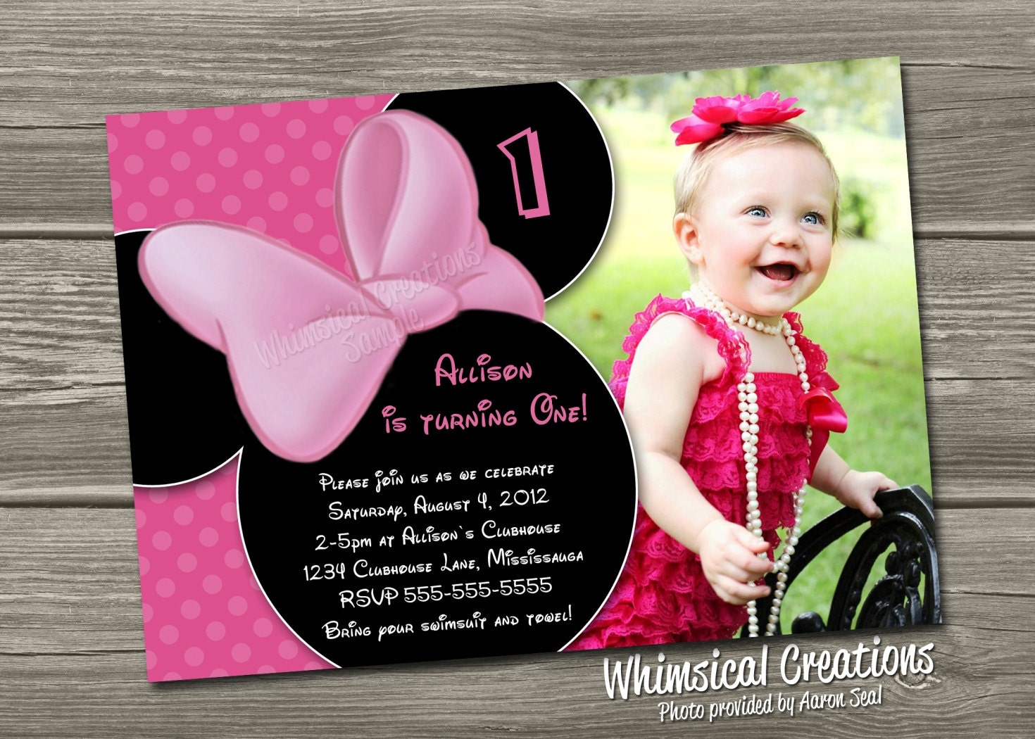 Minnie Mouse Birthday Invitation (Digital File) I Design, You Print - Includes 50% OFF coupon for Thank You card