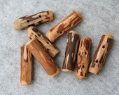 Toggle buttons - set of 8 - 1 1/2" 4cm long - handmade wood buttons for crafting - craft supply - wood buttons for coats, hats, scarfs