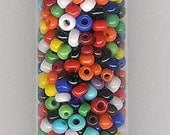Low Close Out Price-10/0 Seed Bead Opaque Bright Rainbow Mix-24 gram/5 inch tube