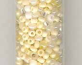 Low Close Out Price-11/0 Seed Bead Lemonade and Sugar Mix-25 gram/5 inch tube