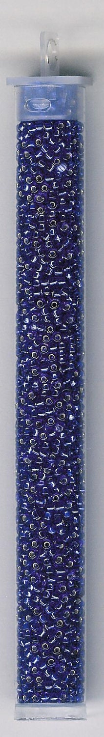 Low Close Out Price-11/0 Seed Bead Silverlined Cobalt Blue-25 gram/5 inch tube