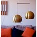 Gold Danish lamps, a set of two. Great retro lamps.