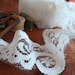Vintage, cream floral nylon lace.