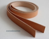 Genuine Leather Strap / Leather Handle (1 pair of VEG-TAN color / set of 2) - 25" long x 3/4" wide