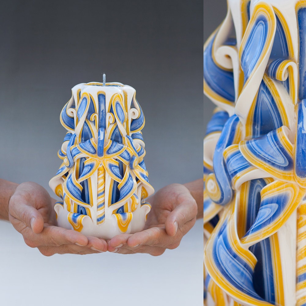 Carved candles - Unique candle