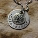 Tree of Life Hand stamped Necklace with 16" or 18" beaded chain as pictured.... Specify with or without Pearl....