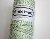 Divine Twine - 20 yards of Green Apple and White - Baker's Twine