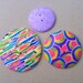 Polymer Clay Buttons, handmade, set of three, assorted sizes