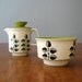 Vintage Mod Cream and Sugar Set - Crown Devon