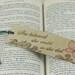 Wooden bookmark - Hand Pyrography - Inspirational quote