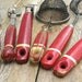 Rustic Kitchen Utensils - Painted Red Handle - Instant Collection - Chippy Farmhouse Chic