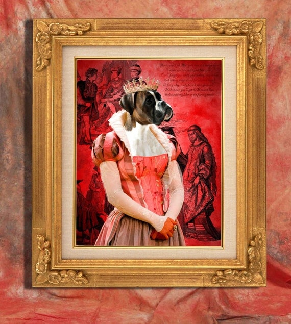 Boxer Dog Print Art Print 11 x 14 inch original illustration artwork giclee archival premium poster print