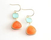 Tangerine & Aqua Glass Drops