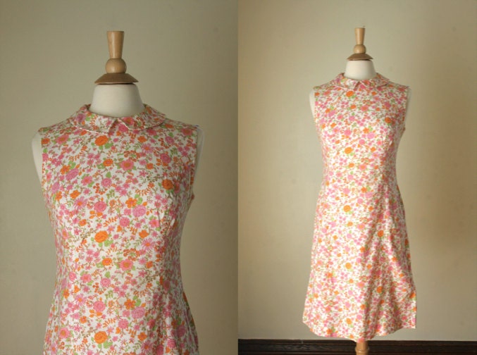 vintage 60s flower dress