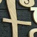 Wooden Alphabet Set, Unfinished Wood Letters in Mixed Fonts and Sizes, ABC Wall