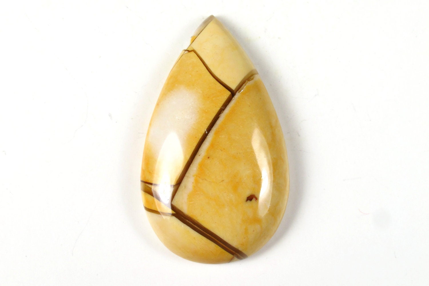 Australian Brecciated Mookaite Teardrop Cabochon - 36.33mm x 21.41mm x 6.60mm - A2447