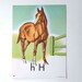 H is for Horse poster, classroom learning aid