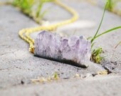 Rough Amethyst Crystal Necklace