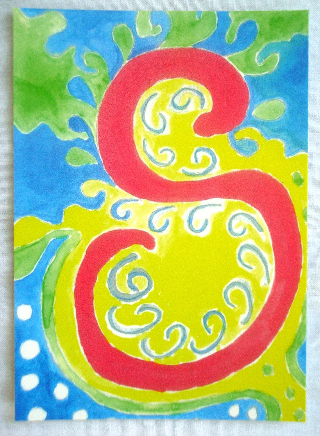 Letter S Symbol Art Print Postcard 4x6 - Limited Edition - 'Synchronicity'