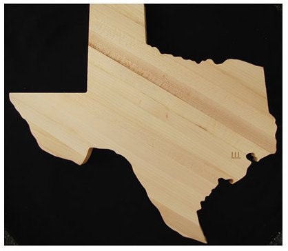 12'' Woodbob.com Texas State Shaped Cutting Board