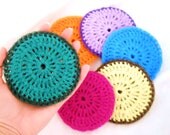 Super Size Nylon Dish Scrubbies - Set of 6 - Choose Your Own Colors - Crochet Large Pot Scrubber