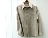 Natural Linen Mens Shirt Custom and Handmade for You