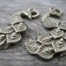 Bronze Peacock Pendants, Antiqued Bronze, 2 pcs