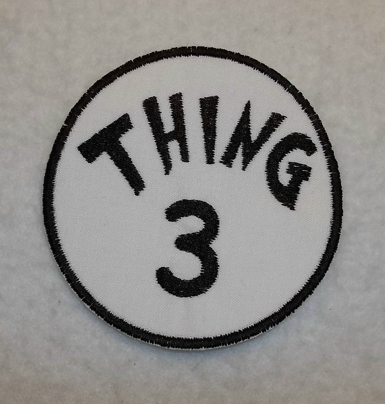 Thing 3 (medium) iron on Applique Patch 962