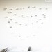 Mrs Dalloway, sculpture, garland, paper art, wire art, whimsical, bohemian, boho, Virginia Woolf, housewarming gift, silver, 6 m, 21 ft
