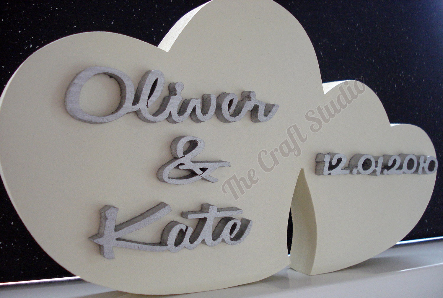 Personalised Dated Love Hearts I Love You Romantic Gifts Wedding Anniversary